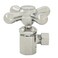 Westbrass Cross Handle Angle Stop Shut Off Valve 12 IPS Inlet with 38 Compression Outlet Polished Nickel D103X05