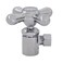 Westbrass Cross Handle Angle Stop Shut Off Valve 12 IPS Inlet with 38 Compression Outlet Polished Chrome D103X26
