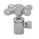 Westbrass Cross Handle Angle Stop Shut Off Valve 12 IPS Inlet with 38 Compression Outlet Polished Chrome D103X26
