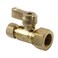Kingston Brass KF5335BB 58 OD x 38 OD Comp Straight Stop Valve Brushed Brass