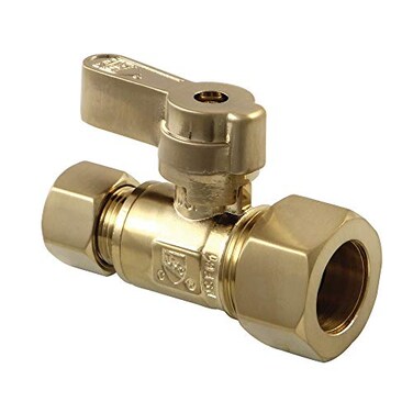 Kingston Brass KF5335BB 58 OD x 38 OD Comp Straight Stop Valve Brushed Brass