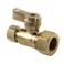 Kingston Brass KF5335BB 58 OD x 38 OD Comp Straight Stop Valve Brushed Brass