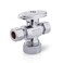 EFIELD 14 Turn Dual Compression Outlet Angle Stop Valve12 NOM 58 OD x 38 inch x 38 inch ChromeVALVE123