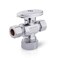 EFIELD 14 Turn Dual Compression Outlet Angle Stop Valve12 NOM 58 OD x 38 inch x 38 inch ChromeVALVE123