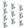 Cyrret 10Pack Angle Stop Shut off Valve MultiTurn 12Inch FIP Inlet X 38Inch Compression Outlet No Lead Brass Chromed CUPC NSF AB1953 Approved