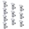Cyrret 10Pack Angle Stop Shut off Valve MultiTurn 12Inch FIP Inlet X 38Inch Compression Outlet No Lead Brass Chromed CUPC NSF AB1953 Approved