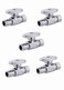 EFIELD Pack of 5 PexA 14 Turn Straight Stop Valve 38 OD Compression x 12 Pex Expansion F1960 Chrome Plated BrassVALVE0985PCS