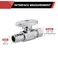 EFIELD Pack of 5 PexA 14 Turn Straight Stop Valve 38 OD Compression x 12 Pex Expansion F1960 Chrome Plated BrassVALVE0985PCS