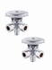 EFIELD Pack of 2 Dual Outlet Angle Stop Valve 12 Pexb Crimp Connection Inlet x 38 inch x 38 inch Compression OutletVALVE0632PCS