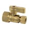 Kingston Brass KF4315BB 12 FIP X 38 OD Comp Straight Stop Valve Brushed Brass