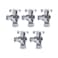 VINTEX 5 Pack Angle Stop Valve12 in NOM Compression x 38 in OD Compression Angle Shut Off Valve58 OD x 38 OD 14 Turn Faucet ValveWater Stop ValveChrome PlatedBrass