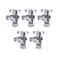 VINTEX 5 Pack Angle Stop Valve12 in NOM Compression x 38 in OD Compression Angle Shut Off Valve58 OD x 38 OD 14 Turn Faucet ValveWater Stop ValveChrome PlatedBrass