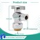 PURAGEIR Angle Stop Valve 5 Pack12 Ptc X 38 Compression Water Shut Off Valve12 Inch Pushfit X 38 Inch OD Compression Angle Shut Off Valve with Disconnect ClipPex CopperCpvcPERTBrass