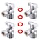 Minimprover 4 Pack Premium Brass Chrome plated 12 FIP Female Thread x 38 Inch OD Compression Quarter Turn Water Angle Stop Valve Shut Off
