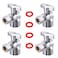 Minimprover 4 Pack Premium Brass Chrome plated 12 FIP Female Thread x 38 Inch OD Compression Quarter Turn Water Angle Stop Valve Shut Off