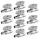 Hourleey 10 Pack Straight Stop Valve Water Shut Off Valve 12 PEX x 38 OD Compression QuarterTurn Chrome Plated Brass Valve for Faucets and Toilets