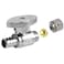 Hourleey 10 Pack Straight Stop Valve Water Shut Off Valve 12 PEX x 38 OD Compression QuarterTurn Chrome Plated Brass Valve for Faucets and Toilets