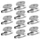 Hourleey 10 Pack Straight Stop Valve Water Shut Off Valve 12 PEX x 38 OD Compression QuarterTurn Chrome Plated Brass Valve for Faucets and Toilets
