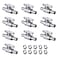 PURAGEIR 10 Pack Straight Shut Off Valve 12 Pex x 12 Pex Straight Stop Valve Quarter Turn Faucet Valve Chrome