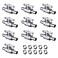 PURAGEIR 10 Pack Straight Shut Off Valve 12 Pex x 12 Pex Straight Stop Valve Quarter Turn Faucet Valve Chrome
