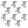 GUOFIS Angle Stop Valve12 FIP Iron Pipe x 38 Compression Chrome Angle Shutoff Valve with 14 Turn Pack of 10VALVE05410Pack