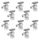 GUOFIS Angle Stop Valve12 FIP Iron Pipe x 38 Compression Chrome Angle Shutoff Valve with 14 Turn Pack of 10VALVE05410Pack