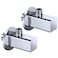 Hettecy Angle Valve NPT 12 Inlet x 38 Outlet Heavy Duty Quarter Turn Angle Shut Off Valve Squared Body Water Control Valve Chrome 2 Pack