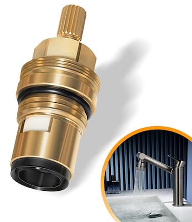 besttruck 45882000 Ceramic Cartridge for Grohe 45882000 45883000 12 inch 14 Turn Rotation Angle 90 Degree Clockwise CW to close