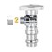 EFIELD Pack of 5 Stop Angle Valve 12 Copper Press x 38 OD Compression 14 Turn LF Brass Made Chrome PlatedVALVE3935PCS