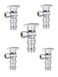 EFIELD Pack of 5 Stop Angle Valve 12 Copper Press x 38 OD Compression 14 Turn LF Brass Made Chrome PlatedVALVE3935PCS