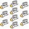 PXZBLG 10pcs Stop Valves 12 38 Straight Stop Valve 12 PTC Input 38 OD Compression Output Push to Connect 14 Turn Chrome Plated Brass for Faucet No Lead