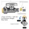 PXZBLG 10pcs Stop Valves 12 38 Straight Stop Valve 12 PTC Input 38 OD Compression Output Push to Connect 14 Turn Chrome Plated Brass for Faucet No Lead