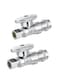 EFIELD Pack of 2 Stop Straight Valve 12 Copper Press x 38 OD Compression 14 Turn LF Brass Made Chrome PlatedVALVE3972PCS