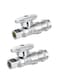 EFIELD Pack of 2 Stop Straight Valve 12 Copper Press x 38 OD Compression 14 Turn LF Brass Made Chrome PlatedVALVE3972PCS