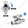 PXZBLG 20 Pack Stop Valves 14 Turn 38 OD Compression 12 PEX Chrome Plated Brass for Faucet Toilet Valves