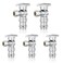 GUOFIS 5Pack Angle Stop Valve12 Nominal Press Inlet x 38 OD Compression Outlet14Turn Shutoff Valve for Potable WaterChrome PlatedVALVE3935Pack