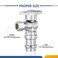 GUOFIS 5Pack Angle Stop Valve12 Nominal Press Inlet x 38 OD Compression Outlet14Turn Shutoff Valve for Potable WaterChrome PlatedVALVE3935Pack