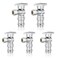 GUOFIS 5Pack Angle Stop Valve12 Nominal Press Inlet x 38 OD Compression Outlet14Turn Shutoff Valve for Potable WaterChrome PlatedVALVE3935Pack