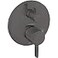 hansgrohe Ecostat Modern Pressure Balance Shower Valve Trim with Diverter in Brushed Black Chrome 04447340