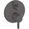 hansgrohe Ecostat Modern Pressure Balance Shower Valve Trim with Diverter in Brushed Black Chrome 04447340