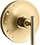 KOHLER KTS1442342MB Purist RiteTemp Valve Trim with Lever Handle Faceplate with Single Handle Vibrant Brushed Moderne Brass