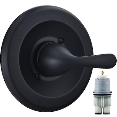 RJDIBAN Replacement for Delta Classic 13 Series SingleFunction Trim Kit T13020BL Matte Black Shower Handle Fit Delta Shower Valve R10000 Series Cartridge Included