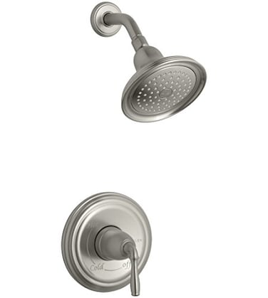 KOHLER TS3964BN Devonshire RiteTemp Shower Valve Trim with Lever Handle and 25 GPM Showerhead