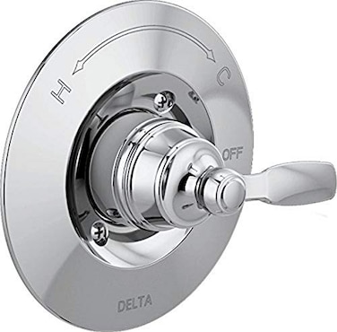 Delta Woodhurst 14 Series SingleFunction Valve Trim Kit Chrome Handle Set for Shower Faucet System Chrome T14032 Valve Not Included