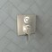 hansgrohe Ecostat Square Modern Thermostatic Shower Valve Trim with Temperature Control in Brushed Nickel 15712821