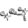 Moen TS42112 Weymouth Wall Mount Cross Handle Bathroom Faucet Trim Valve Required Polished Chrome