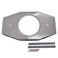 Westbrass OneHole Remodel Plate for Moen and Delta Polished Nickel D50205