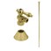 Kingston Brass CC43107TKF20 Traditional Plumbing Toilet Trim Kit 12 IPS x 38 OD Comp Brushed Brass