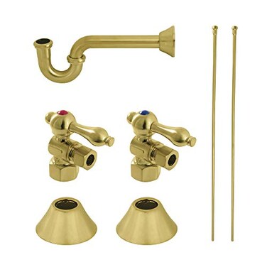 Kingston Brass CC43107LKB30 Trimscape Traditional Plumbing Sink Trim Kit with PTrap in Brushed Brass