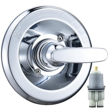 RJDIBAN Replacement for Delta Classic 13 Series SingleFunction Trim Kit T13010 Shower Handle Fit Delta Shower Valve R10000 Series Chrome Cartridge Included